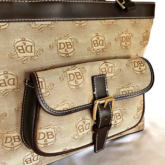 Authentic Dooney & Bourke Donegal Collection Satchel Tote Bag 2 Accessories - Picture 12 of 14